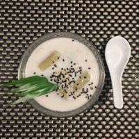 Vegan Gourmet in CM! Organic bananas in coconut milk dessert at Moreganic Restaurant at Away Chiang Mai Thapae Vegan Retreat in Chiang Mai