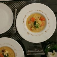 massaman curry with brown rice at Moreganic Restaurant at Away Chiang Mai Thapae Vegan Retreat in Chiang Mai