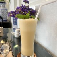 Mango smoothie  at Moreganic Restaurant at Away Chiang Mai Thapae Vegan Retreat in Chiang Mai
