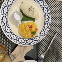 Mango sticky rice   at Moreganic Restaurant at Away Chiang Mai Thapae Vegan Retreat in Chiang Mai