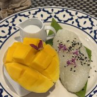 Mango sticky rice!  at Moreganic Restaurant at Away Chiang Mai Thapae Vegan Retreat in Chiang Mai
