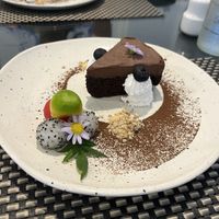 Chocolate moose cake  at Moreganic Restaurant at Away Chiang Mai Thapae Vegan Retreat in Chiang Mai