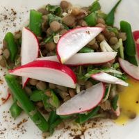 Salad of lentils, radish, and green beans.  at Sud - Food of Italy in Bruges