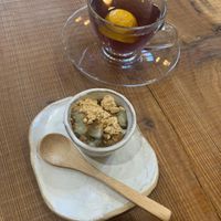 Herbal Blue Pea Tea of the day  at Kitotoki in Kamakura