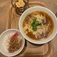 Christmas hot and sour set w soy meat and brown sugar yogurt   at T's Tantan - Ecute Ueno in Tokyo