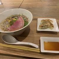 Yuzu Ramen + Gyozas  at T's Tantan - Ecute Ueno in Tokyo