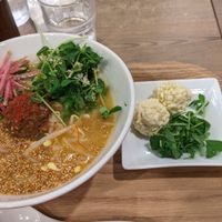 Ramen and cheese balls at T's Tantan - Ecute Ueno in Tokyo