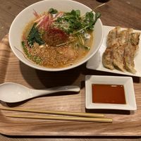 Golden tantan men b set with gyoza  at T's Tantan - Ecute Ueno in Tokyo