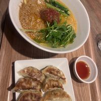 White Sesame and dumplings (contains mushroom)   at T's Tantan - JR Ueno in Tokyo