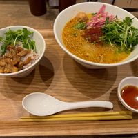 Golden Sesame Tantan and Mini Bowl with Char-Siu at T's Tantan - JR Ueno in Tokyo