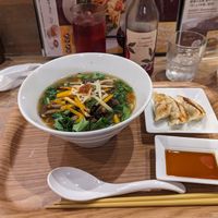 Special ramen, gyozas and pomegranate soda at T's Tantan - Ecute Ueno in Tokyo