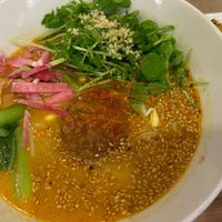 Golden sesame ramen  at T's Tantan - Ecute Ueno in Tokyo