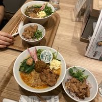 in front: golden tantan, back: black tantan  at T's Tantan - Ecute Ueno in Tokyo