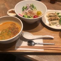 Vegan “Tsuke-Men” dipping ramen  at T's Tantan - JR Ueno in Tokyo