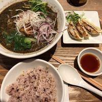 Black sesame Tantan meal at T's Tantan - JR Ueno in Tokyo