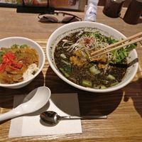 Black Sesame Ramen at T's Tantan - JR Ueno in Tokyo