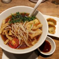 Shouyu Ramen and gyoza at T's Tantan - Ecute Ueno in Tokyo