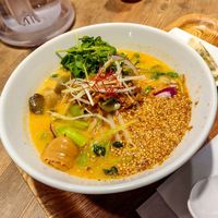 Golden sesame tantan noodles at T's Tantan - Ecute Ueno in Tokyo