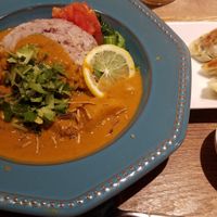 massaman curry and gyoza at T's Tantan - Ecute Ueno in Tokyo
