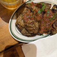 Eggplant shakshuka at Hummus Place - Upper West Side in New York City