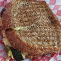 Grilled cheese with grilled veggies at Rond-Point Cafe Autogere in Montreal