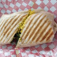 Breakfast burrito at Rond-Point Cafe Autogere in Montreal