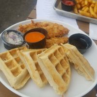 Chicken & Waffles at Ale Mary's Beer Hall in Royal Oak