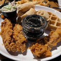 Chkn and waffles  at Ale Mary's Beer Hall in Royal Oak