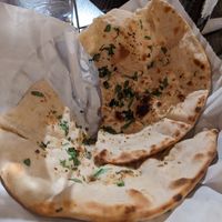 Vegan garlic nann at Nasha in Austin