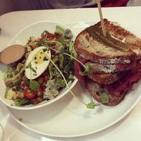 Cobb salad and Reuben at Mythology in Toronto