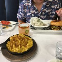 Mac 'n Cheese and Cheese Burger at Mythology in Toronto