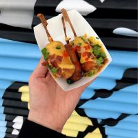 Corn dogs @ Veg Fest at Mythology in Toronto