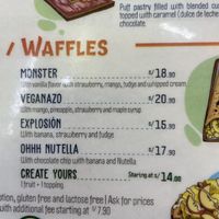 Veganazo waffle  at Qucharitas in Cusco