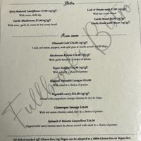 Updated menu summer 2024  at Fullbrook's Bistro in Pontyclun