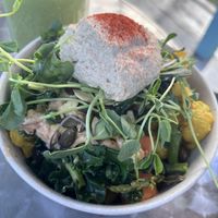 Bowl w nut hummus  at Beloved Natural Cafe & Organic Juicery in San Francisco
