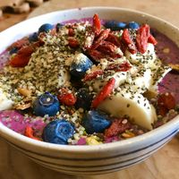 Buddha berry smoothie bowl at Beloved Natural Cafe & Organic Juicery in San Francisco