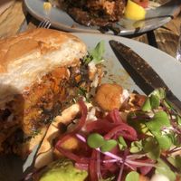 The vegan sandwich and tofu tacos (the tofu was amazing!)  at Yonder in Queenstown