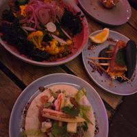 Cauliflower buddha bowl, chickn taco & tofu bahn mi at Yonder in Queenstown