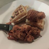 Chicken and waffle at City O' City in Denver