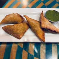 Ravioli — crispy wontons stuffed with vegetables and cashew cheese at City O' City in Denver