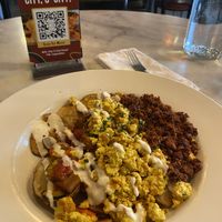 chorizo hash  at City O' City in Denver