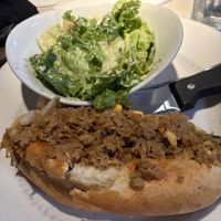 Philly cheesesteak and Cesar saladd  at City O' City in Denver