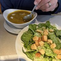 Butternut soup and salad   at City O' City in Denver
