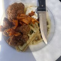 Chicken and waffles  at City O' City in Denver