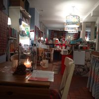 Very cosy atmosphere and a lot of books! at Cafe Augustin in Lindau