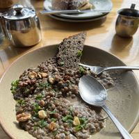 Creamy Mushroom Lentil bowl w gf toast  at Bestie Cafe in Auckland