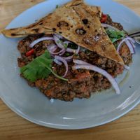 lentil breakfast dish at Bestie Cafe in Auckland
