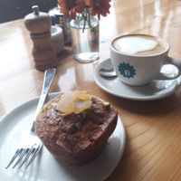 Vegan cabinet option of the day was gingerbread spice cake! at Bestie Cafe in Auckland