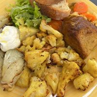 Seitan al forno, cavolfiore, e finocchio  at L'Orto Bistrot in Turin