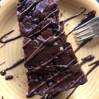 Chocolate cake  at L'Orto Bistrot in Turin